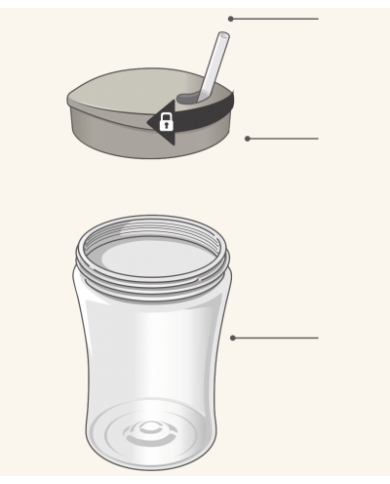 NUK ACTION CUP  LILÁS  +12M 230ML