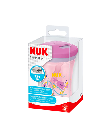 NUK ACTION CUP  LILÁS  +12M 230ML