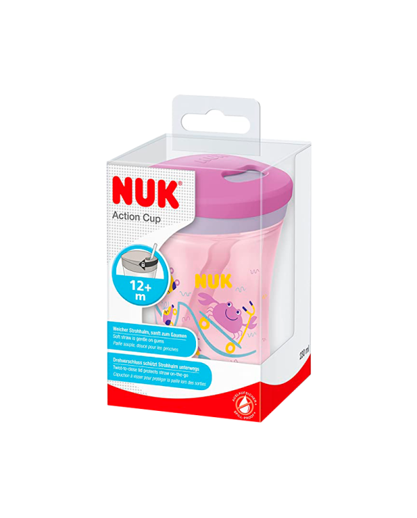 NUK ACTION CUP  LILÁS  +12M 230ML