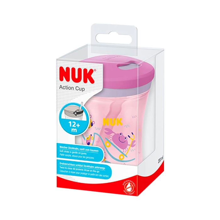 NUK ACTION CUP  LILÁS  +12M 230ML