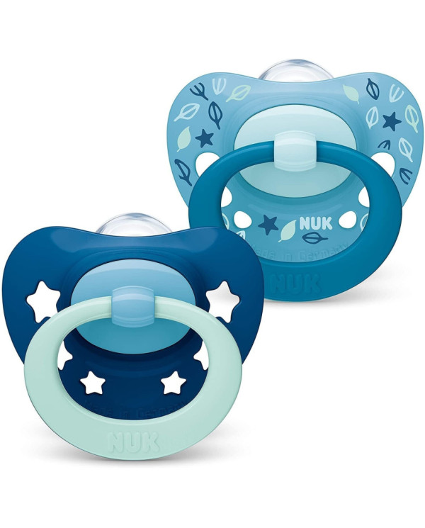 NUK CHUPETA SIGNATURE SILICONE AZUL 6-18M 2 UNID