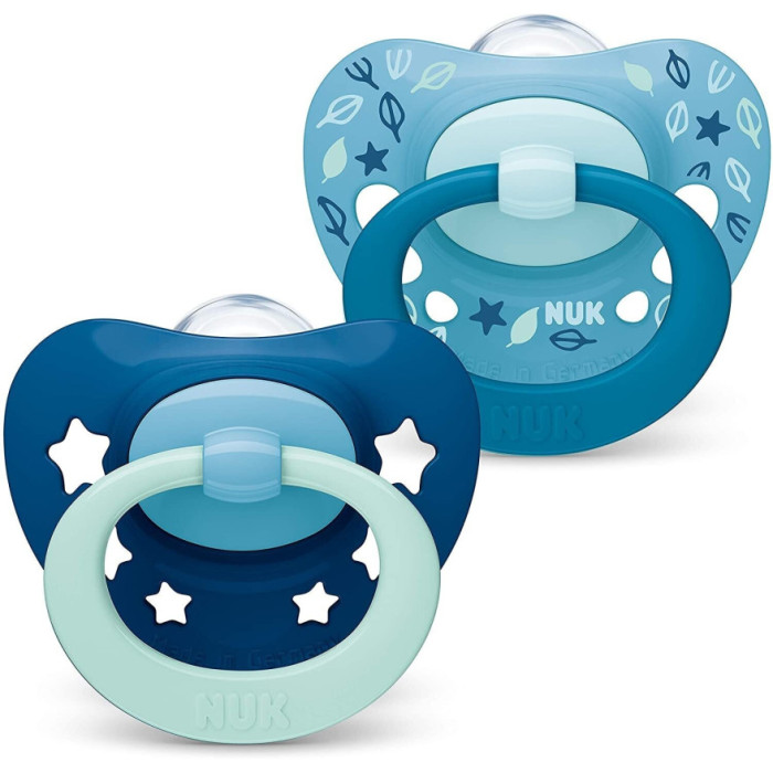 NUK CHUPETE SIGNATURE SILICONA AZUL 6-18M 2 UNIDADES