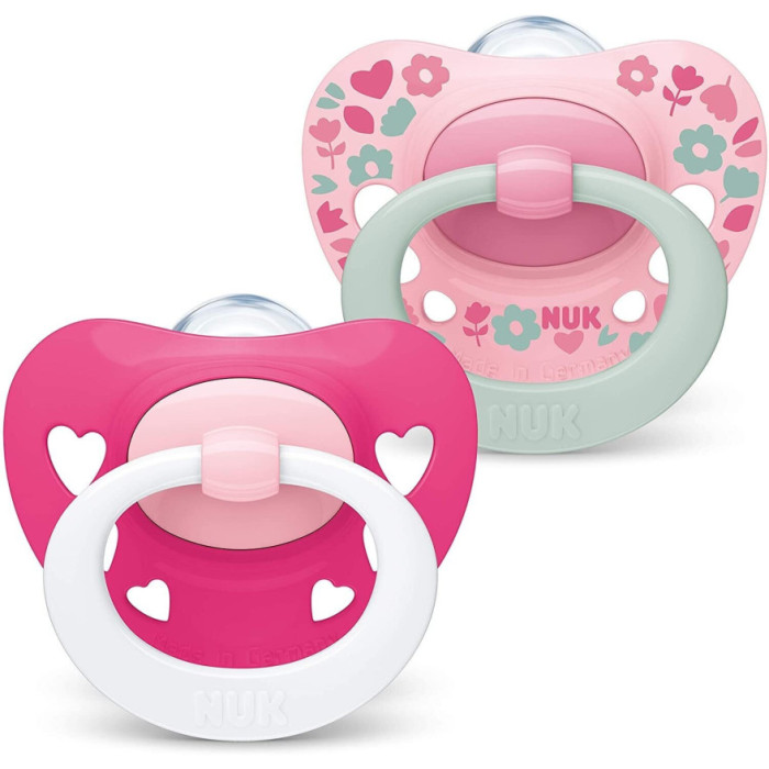 NUK CHUPETA SIGNATURE SILICONE ROSA 6-18M 2 UNID