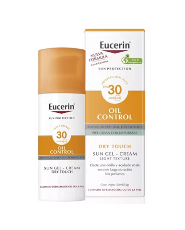 EUCERIN SUN FACIAL GEL-CREME OIL CONTROL DRY TOUCH FPS30 50ml