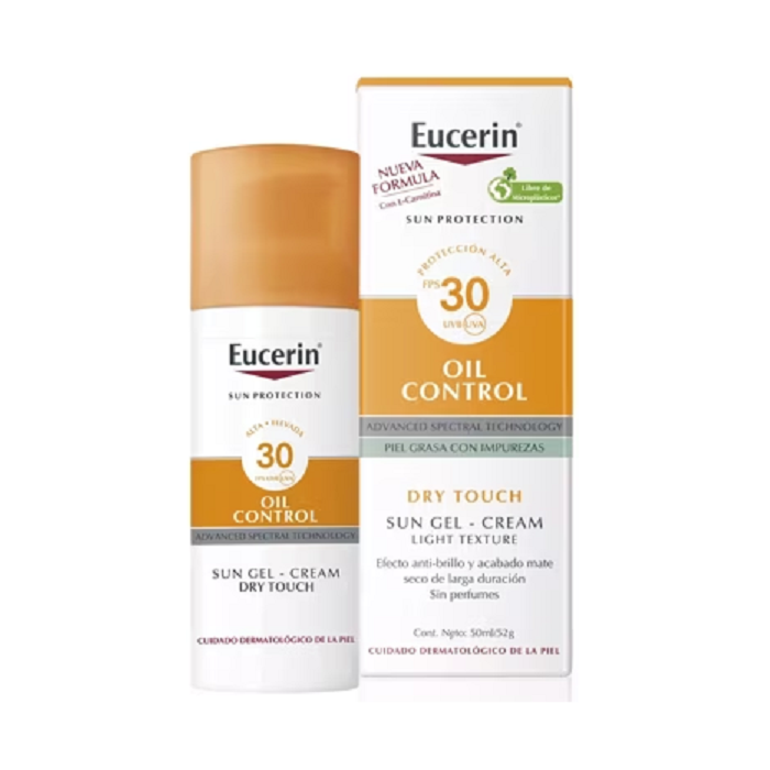 EUCERIN SUN GEL-CREMA FACIAL OIL CONTROL TOQUE SECO FPS30 50ML