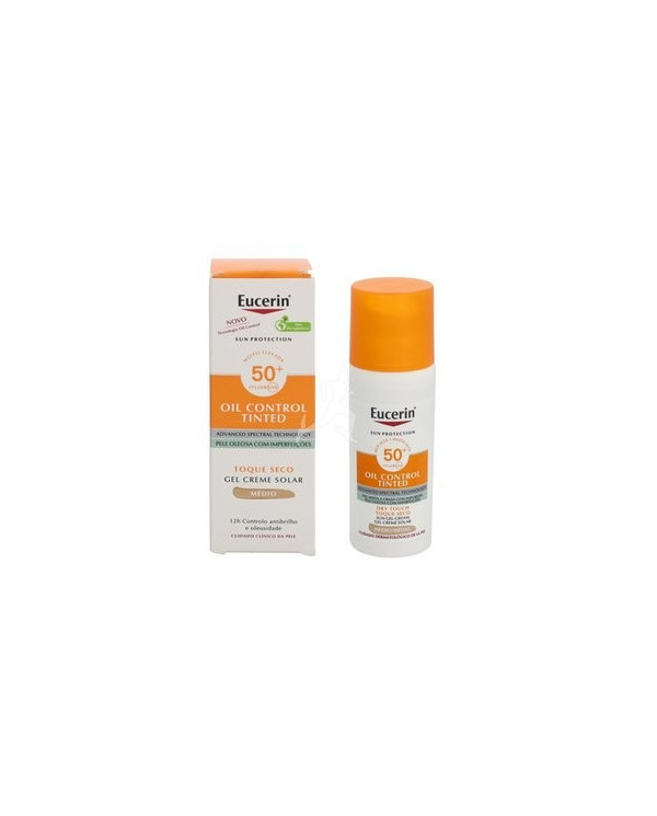 EUCERIN SUN FACIAL GEL-CREME OIL CONTROL DRY TOUCH COR MEDIO FPS 50+ 50ml