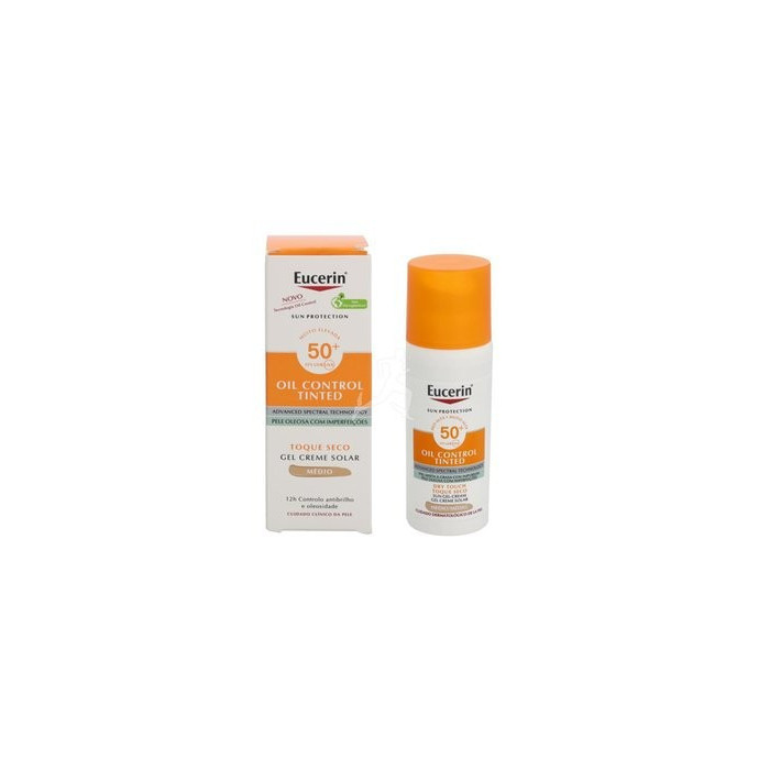 EUCERIN SUN GEL-CREMA FACIAL OIL CONTROL TOQUE SECO COLOR TONO MEDIO SPF 50+ 50ML