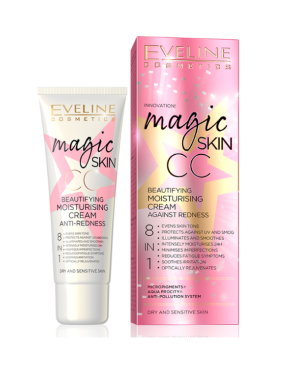 EVELINE MAGIC SKIN CREME CC ANTIVERMELHIDÃO 8 EM 1 50ml